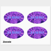 Kosmic Hakuna Art Print Ovaler Aufkleber (Blatt)