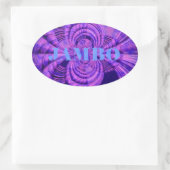 Kosmic Hakuna Art Print Ovaler Aufkleber (Tasche)