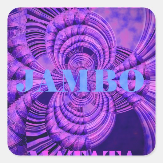 Kosmic Hakuna Art Print Quadratischer Aufkleber (Vorderseite)