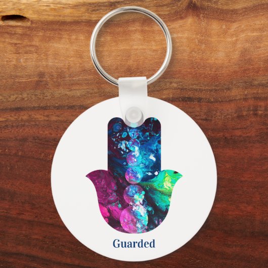 Kosmic Hamsa Schlüsselanhänger (Vorderseite)