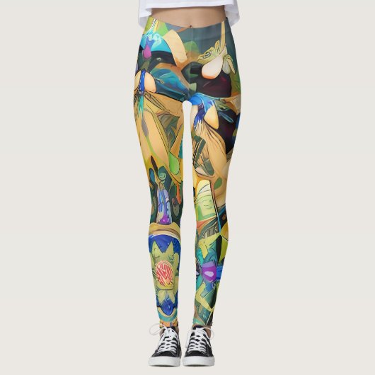 Kosmic Kaleidoskop Leggings (Vorderseite)