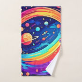 Kosmic Rainbow Vortex Badhandtuch Set (Handtuch)