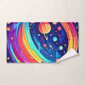 Kosmic Rainbow Vortex Badhandtuch Set (Handtuch)