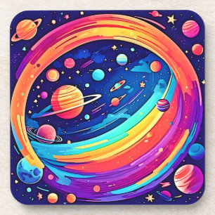 Kosmic Rainbow Vortex Getränkeuntersetzer