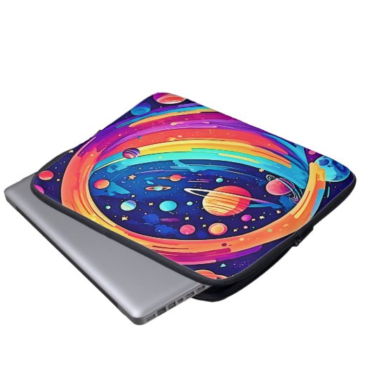 Kosmic Rainbow Vortex Laptopschutzhülle (Vorne Knopf)