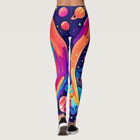 Kosmic Rainbow Vortex Leggings (Rückseite)