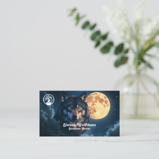 Kosmic Shamanic Healer Visitenkarte (Stehend Vorderseite)