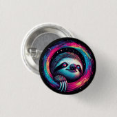 Kosmic Sloth Galaxy Art Button (Vorne & Hinten)