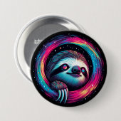 Kosmic Sloth Galaxy Art Button (Vorne & Hinten)