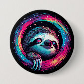 Kosmic Sloth Galaxy Art Button (Vorderseite)
