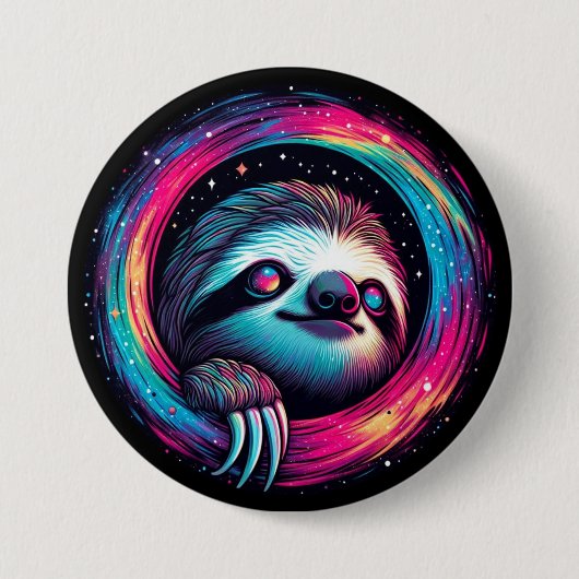 Kosmic Sloth Galaxy Art Button (Vorderseite)