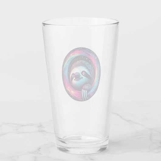 Kosmic Sloth Galaxy Art Glas (Rückseite)