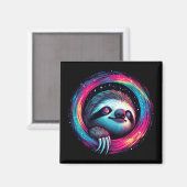 Kosmic Sloth Galaxy Art Magnet (Vorderseite/Rückseite)
