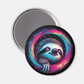 Kosmic Sloth Galaxy Art Magnet (Vorderseite/Rückseite)