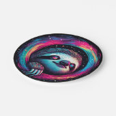 Kosmic Sloth Galaxy Art Pappteller (Schrägansicht)