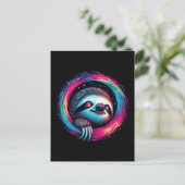 Kosmic Sloth Galaxy Art Postkarte (Stehend Vorderseite)