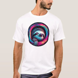 Kosmic Sloth Galaxy Art T-Shirt