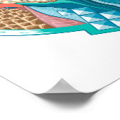 Kosmic Sphynx Cat Poster (Ecke)