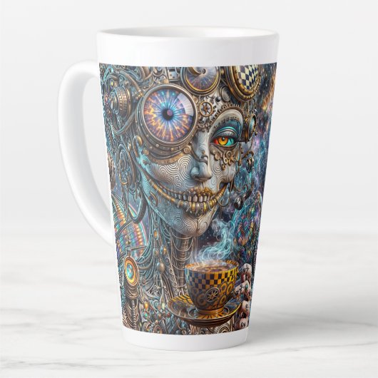 "Kosmic Steampunk Milchtasse (Linke Ecke)