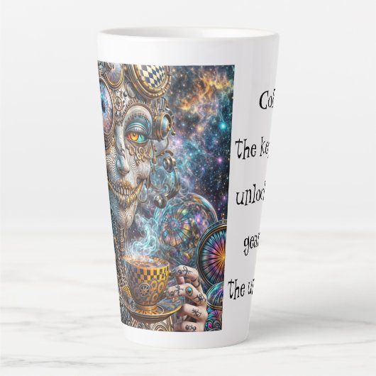 "Kosmic Steampunk Milchtasse (Vorderseite)
