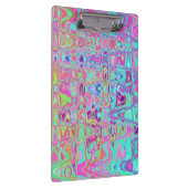 kosmisch, Abstrakt, Aqua, Hot Pink, Retro, Rippel, Klemmbrett (Rechts)