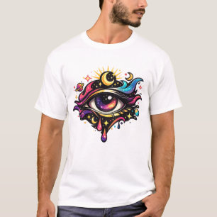 Kosmisch Alles Sehendes Auge Mystische Galaxie-Kun T-Shirt