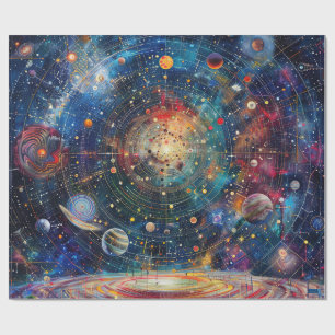 Kosmisch Astrologisches Geschenkpapier