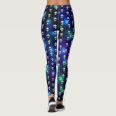Kosmisch Außerirdisches Kopf-Emoji Himmlisch Galak Leggings (Rückseite)