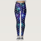 Kosmisch Außerirdisches Kopf-Emoji Himmlisch Galak Leggings (Vorderseite)