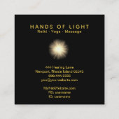 *~* Kosmisch.  Heilung der Hände Universum Sterne  Quadratische Visitenkarte (Rückseite)