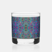 Kosmisch Pfau Paisley-Muster Whiskyglas (Rückseite)