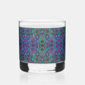 Kosmisch Pfau Paisley-Muster Whiskyglas (Rechts)