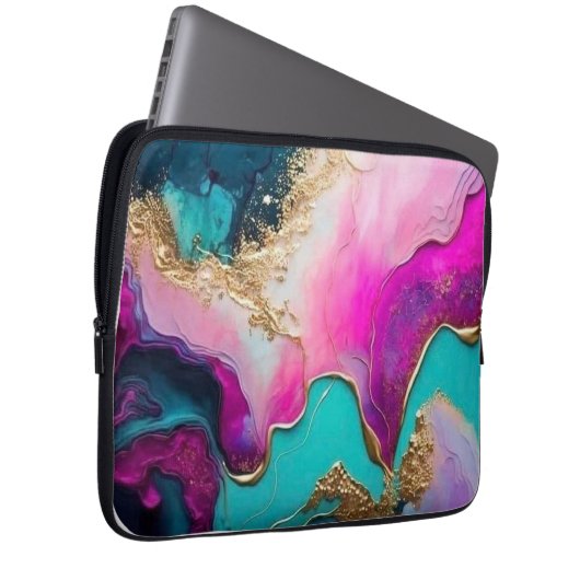 Kosmisch rosa Notebook-Tasche mit Atemberaubender  Laptopschutzhülle (Vorne Rechts)