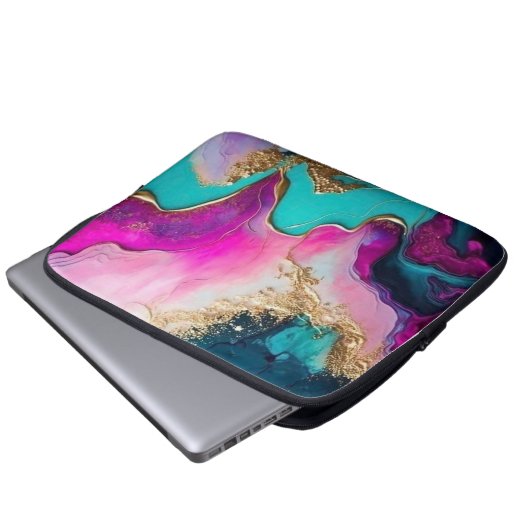 Kosmisch rosa Notebook-Tasche mit Atemberaubender Laptopschutzhülle (Vorne Knopf)