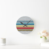 kosmisch Zickzack Runde Wanduhr (Zuhause)