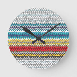 kosmisch Zickzack Runde Wanduhr