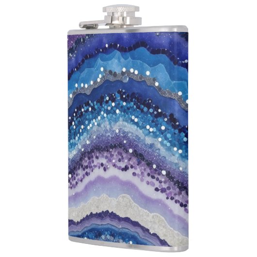 Kosmische Agate Waves Flachmann (Links)