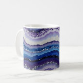 Kosmische Agate Waves Kaffeetasse (Vorderseite Links)