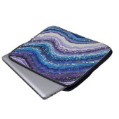 Kosmische Agate Waves Laptopschutzhülle (Vorne Knopf)
