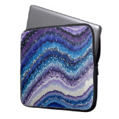Kosmische Agate Waves Laptopschutzhülle (Vorderseite Links)
