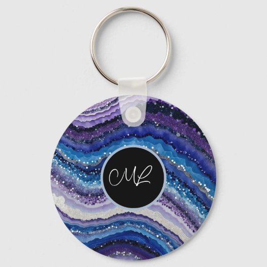 Kosmische Agate Waves Schlüsselanhänger (Rückseite)