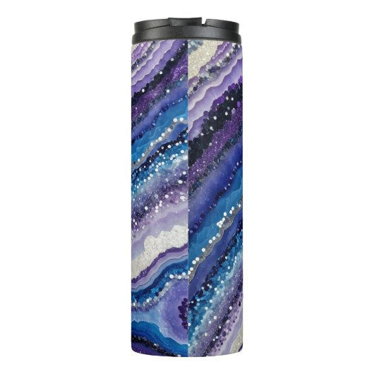 Kosmische Agate Waves Thermosbecher (Rückseite)