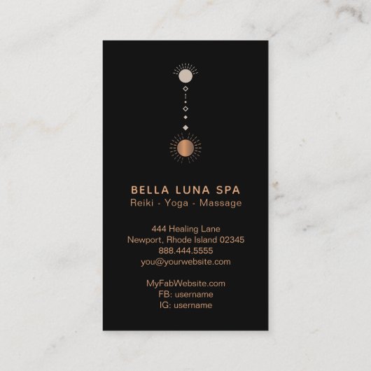 *~* Kosmische Alchemy Universum Shaman Totem Sun Visitenkarte (Rückseite)