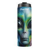 Kosmische Alien: Ätherisches Glühen, Universum Thermosbecher (Vorderseite)