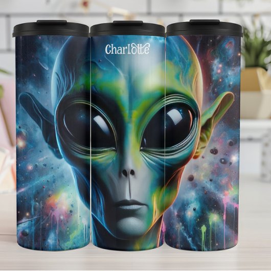 Kosmische Alien: Ätherisches Glühen, Universum Thermosbecher