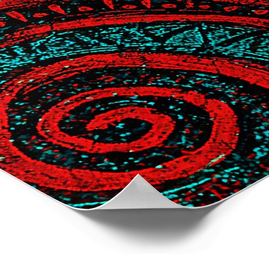 Kosmische Alien-Geist-Abstrakte Kunst – Expression Poster (Ecke)