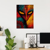 Kosmische Alien-Geist-Abstrakte Kunst – Expression Poster (Heimbüro)
