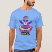 Kosmische Alien Kunst - Weltraum-Themed Di T - Shi T-Shirt (Vorderseite)