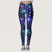 Kosmische Alien Leiter Emoji Celestial Galactic Leggings (Vorderseite)