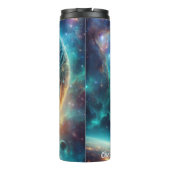 Kosmische Alien: Serene, galaktische Weisheit Thermosbecher (Rückseite)